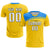 Custom Gold01 Powder Blue Personalized Men Soccer Sets Jersey