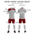 Custom Gray Crimson Personalized Men Soccer Sets Jersey