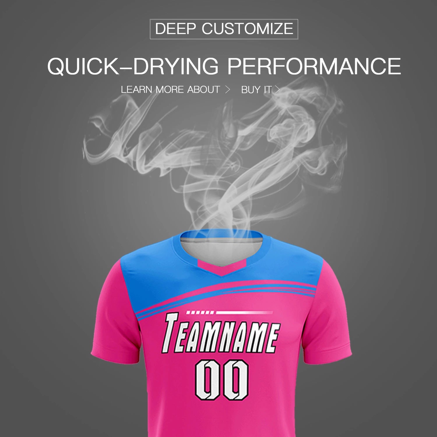 Custom Pink Powder Blue Personalized Men Soccer Sets Jersey