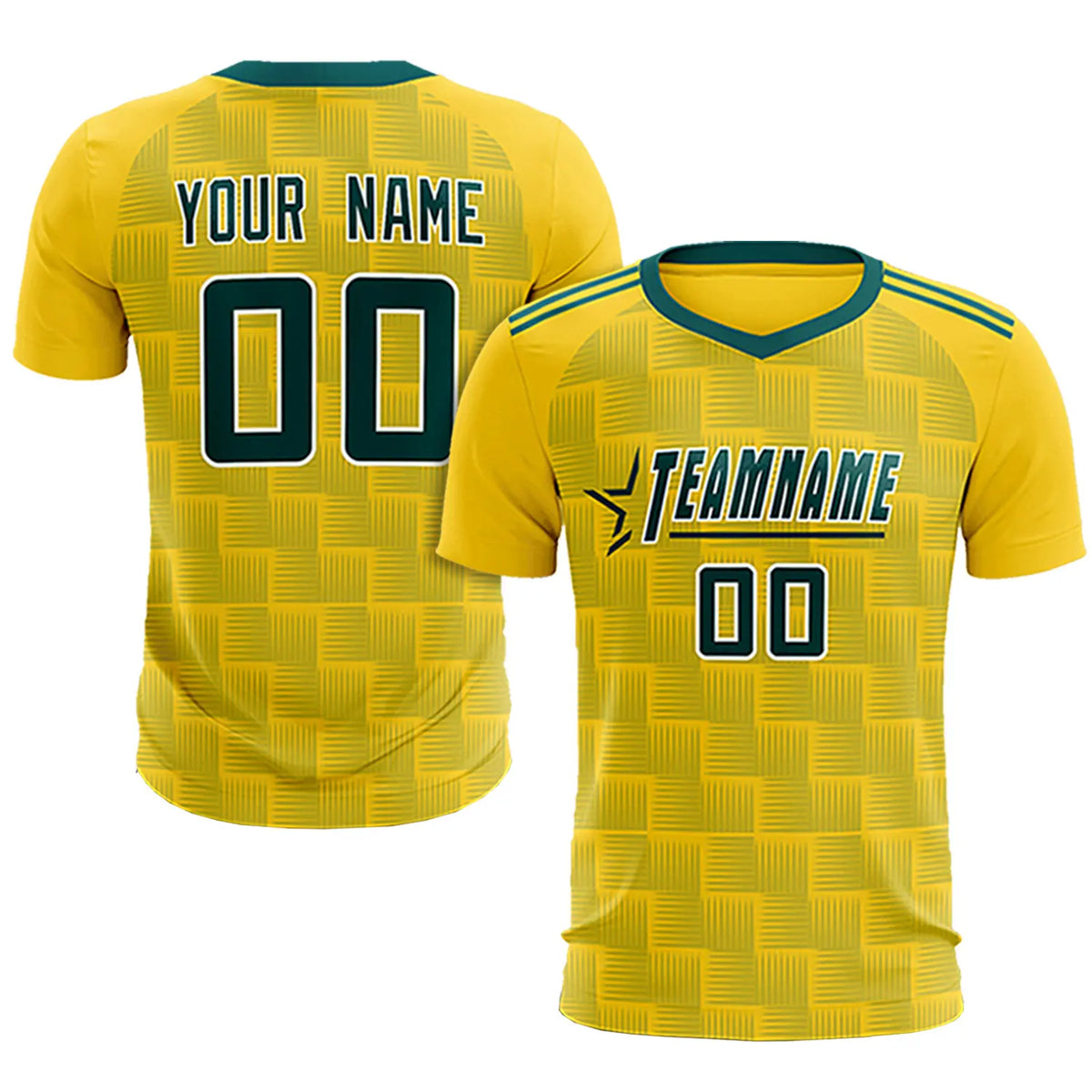 Custom Gold1 Midnight Green Casual Outdoor Soccer Sets Jersey