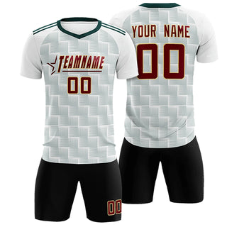 Custom White Midnight Green Casual Outdoor Soccer Sets Jersey - Style 1
