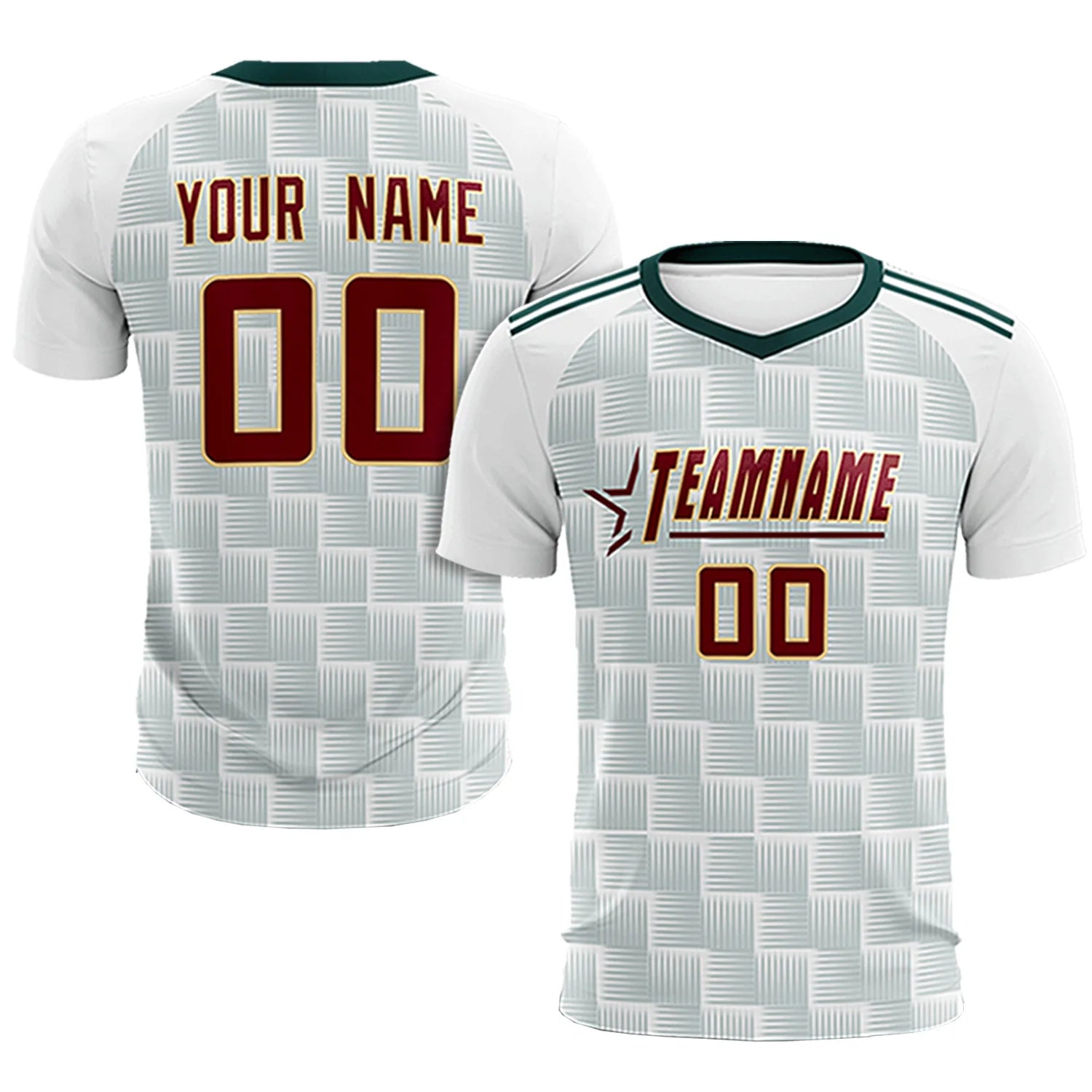 Custom White Midnight Green Casual Outdoor Soccer Sets Jersey