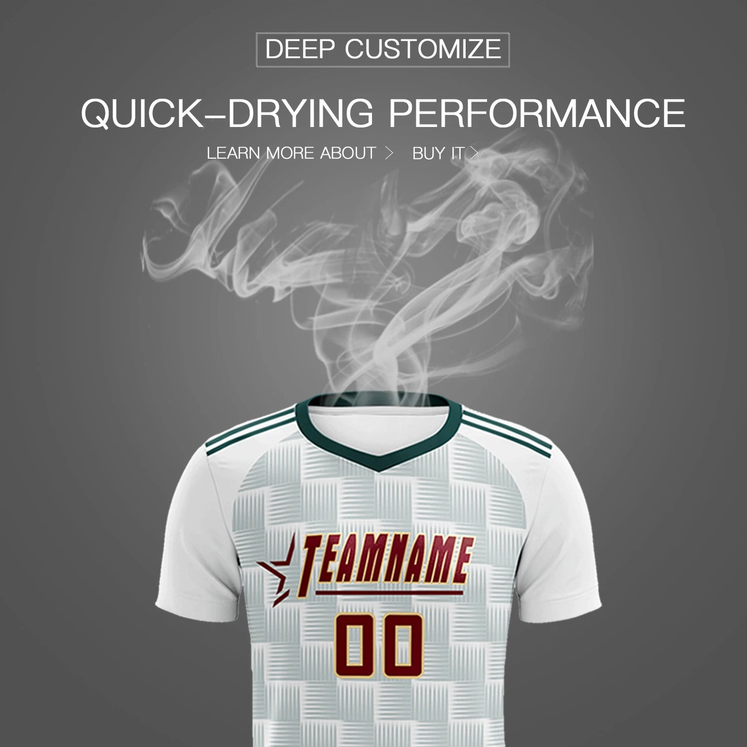 Custom White Midnight Green Casual Outdoor Soccer Sets Jersey