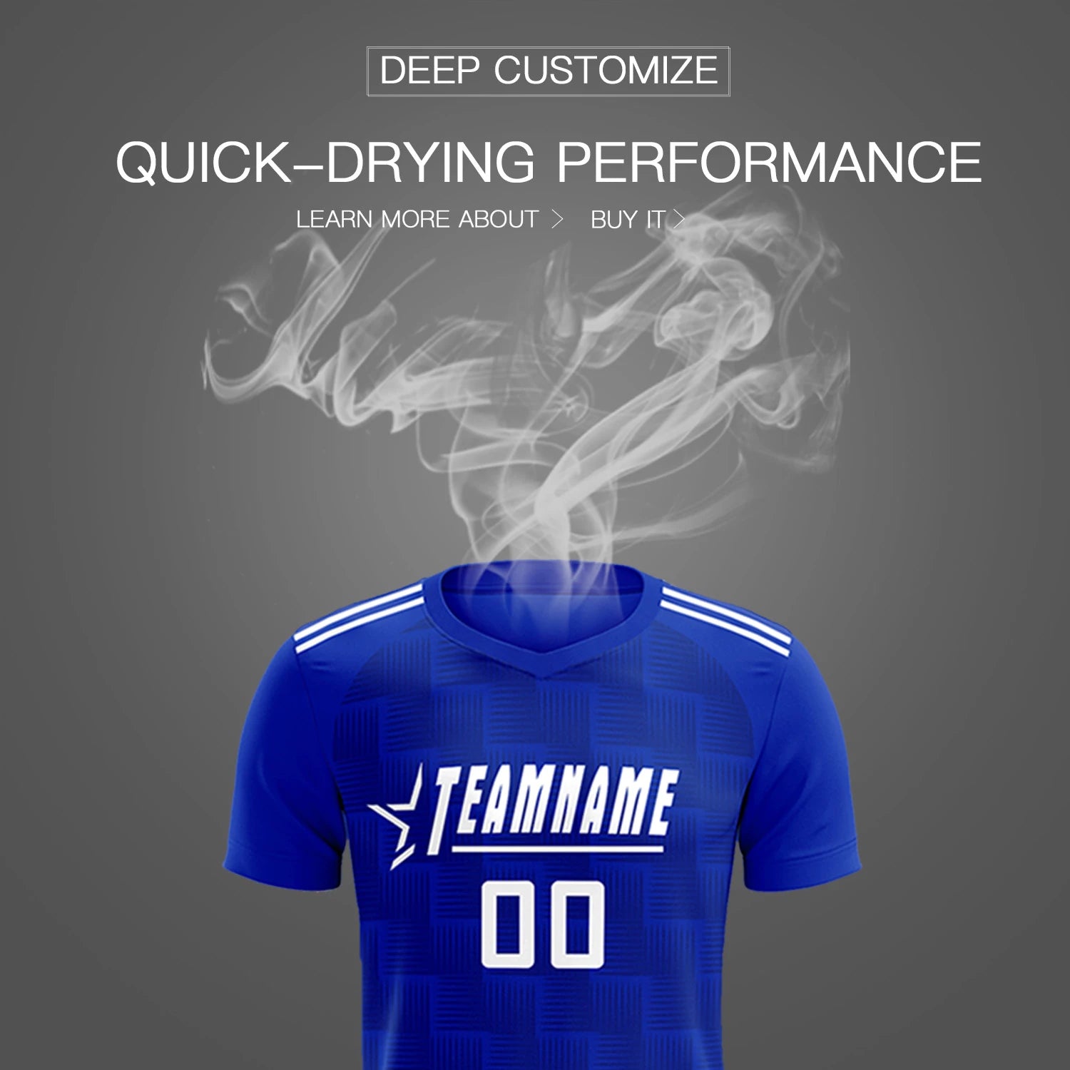Custom Royal Blue Black Casual Outdoor Soccer Sets Jersey