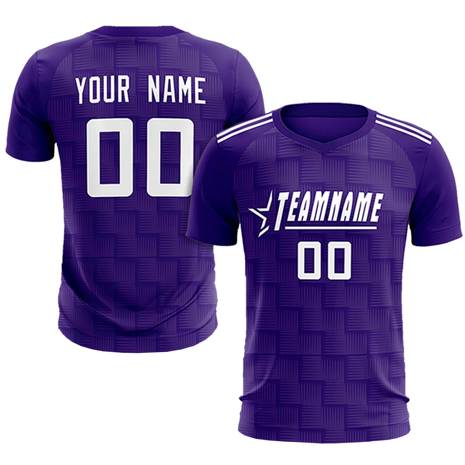 Custom Purple Black Casual Outdoor Soccer Sets Jersey