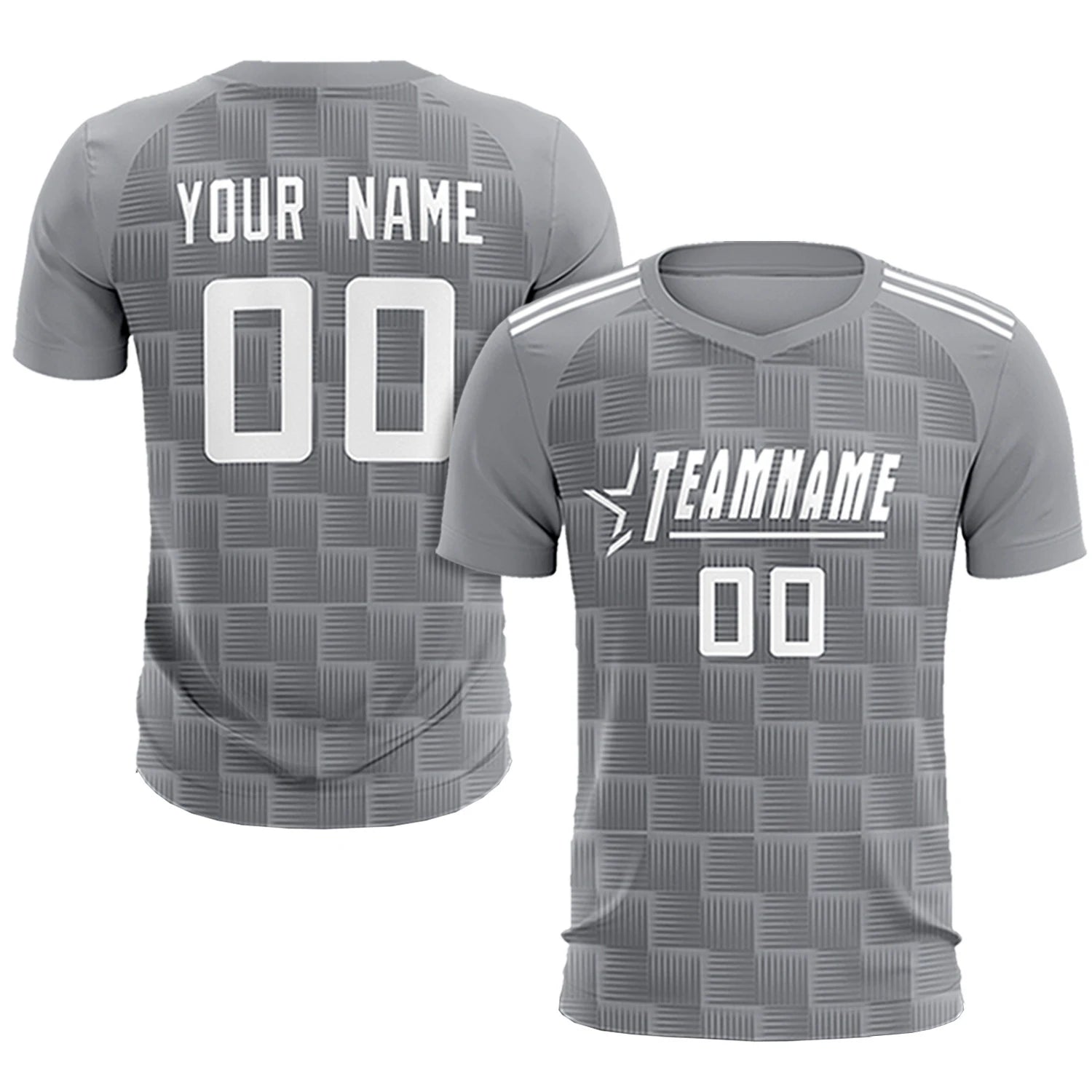 Custom Gray Black Casual Outdoor Soccer Sets Jersey