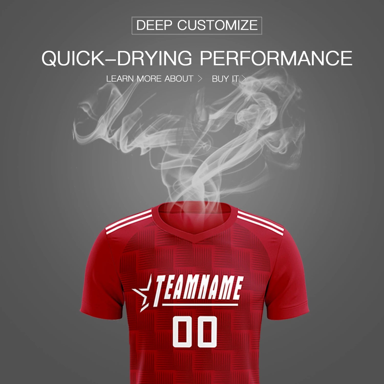 Custom Red Black Casual Outdoor Soccer Sets Jersey