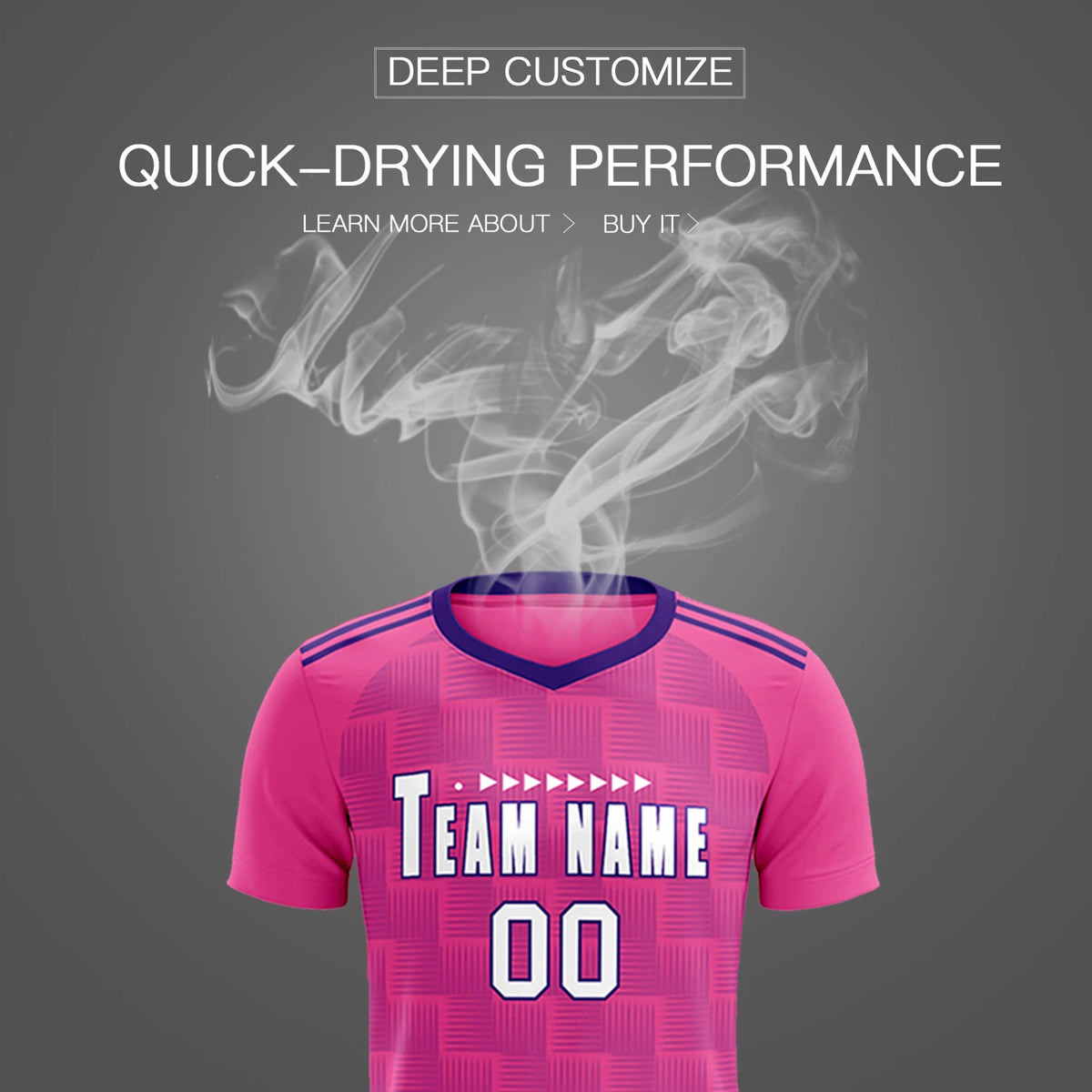 Custom Pink Purple Casual Outdoor Soccer Sets Jersey