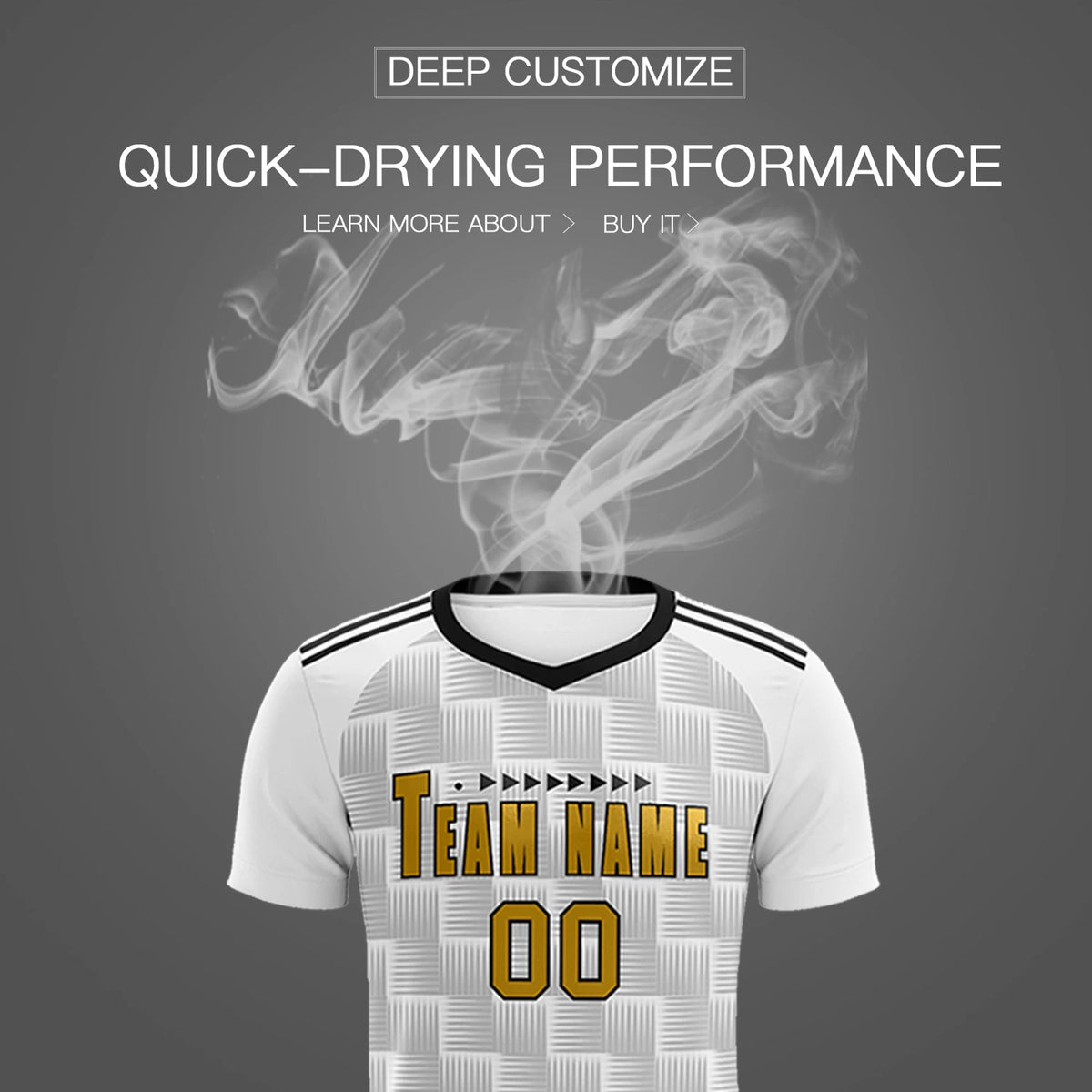 Custom White Black Casual Outdoor Soccer Sets Jersey