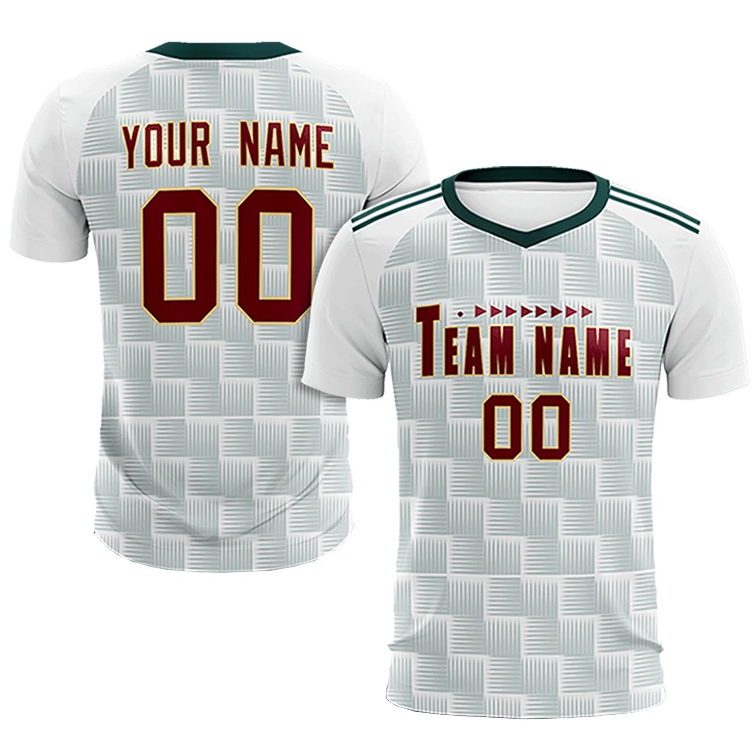 Custom White Midnight Green Casual Outdoor Soccer Sets Jersey