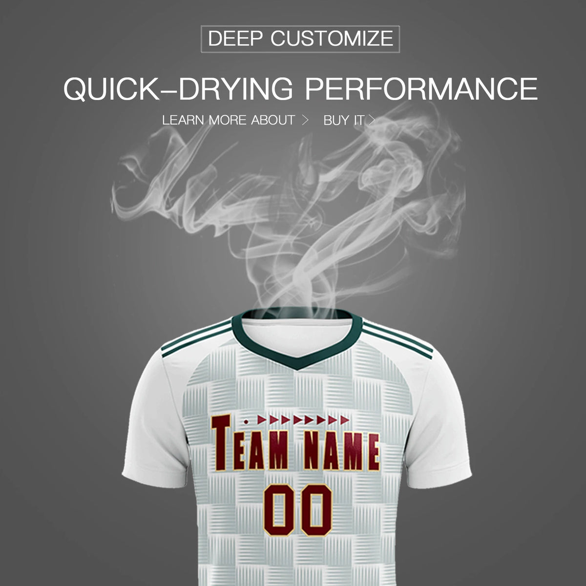 Custom White Midnight Green Casual Outdoor Soccer Sets Jersey