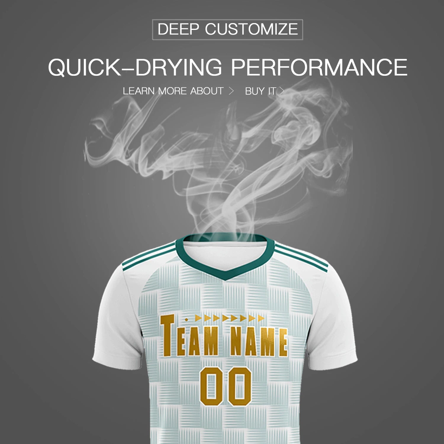 Custom White Midnight Green Casual Outdoor Soccer Sets Jersey