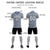 Custom Gray Royal Blue Casual Outdoor Soccer Sets Jersey