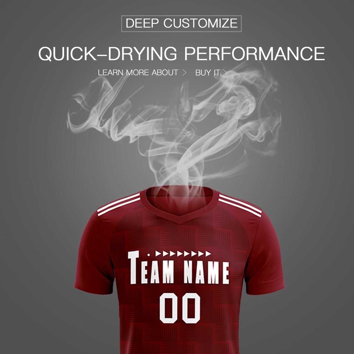 Custom Crimson Black Casual Outdoor Soccer Sets Jersey