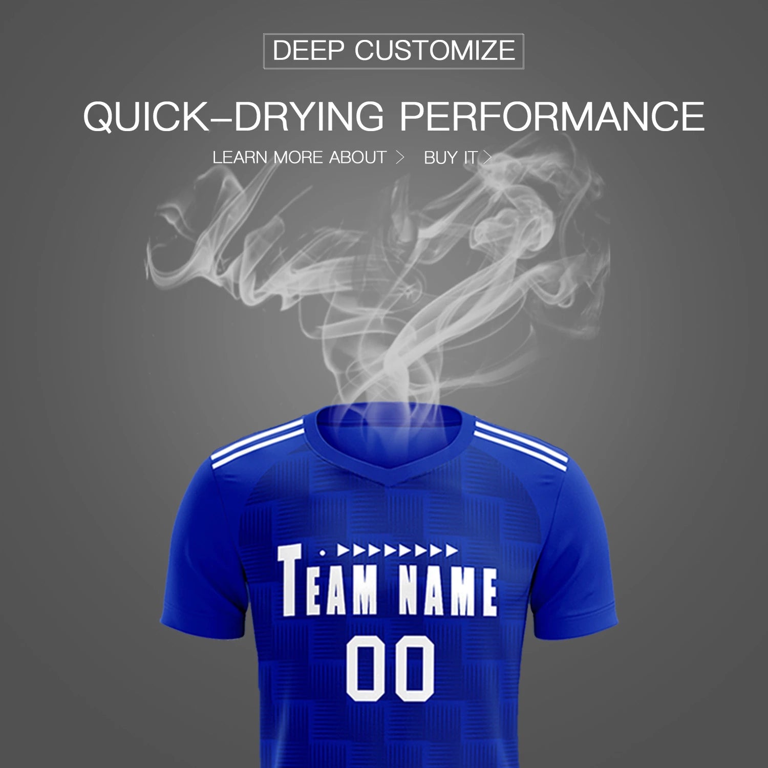 Custom Royal Blue Black Casual Outdoor Soccer Sets Jersey