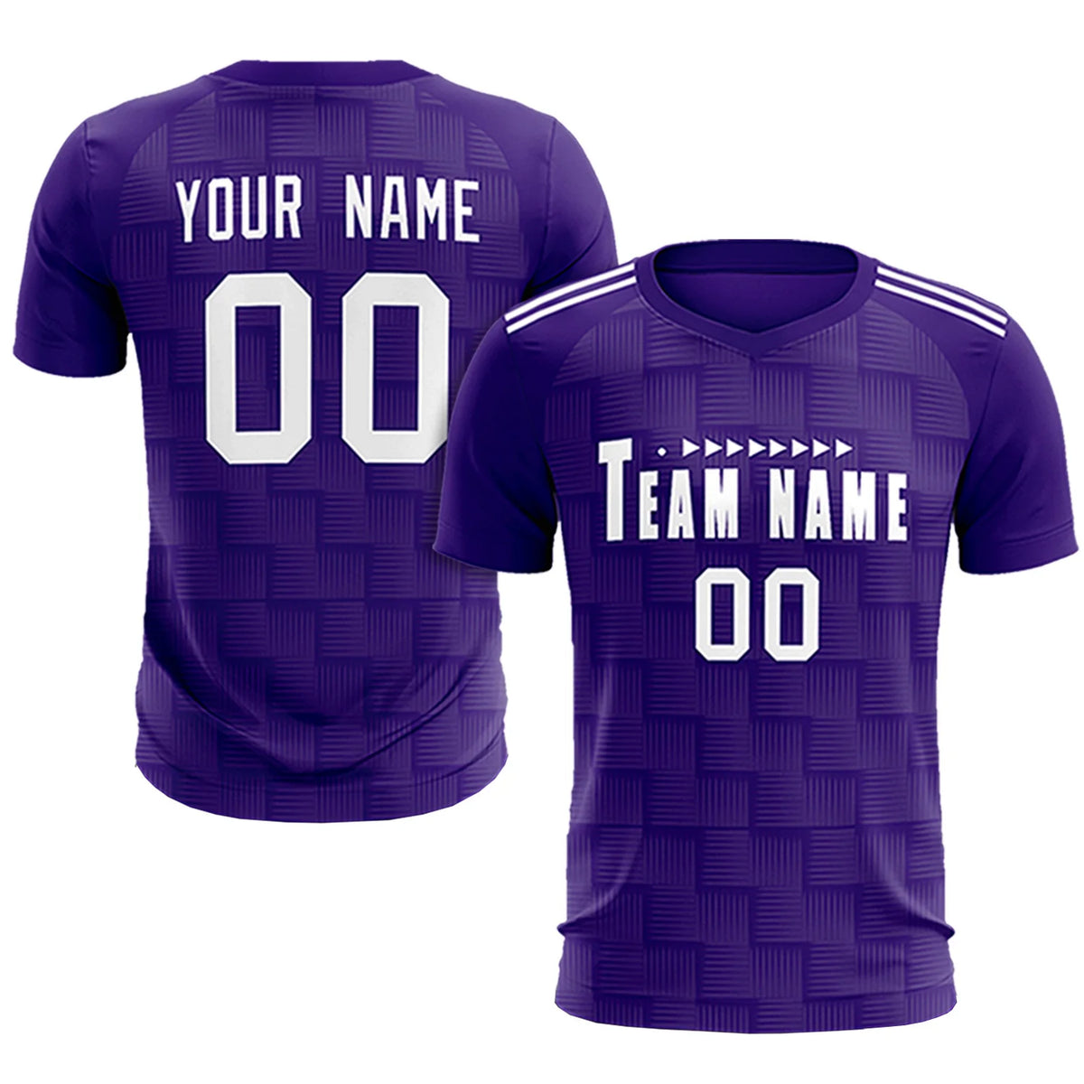 Custom Purple Black Casual Outdoor Soccer Sets Jersey
