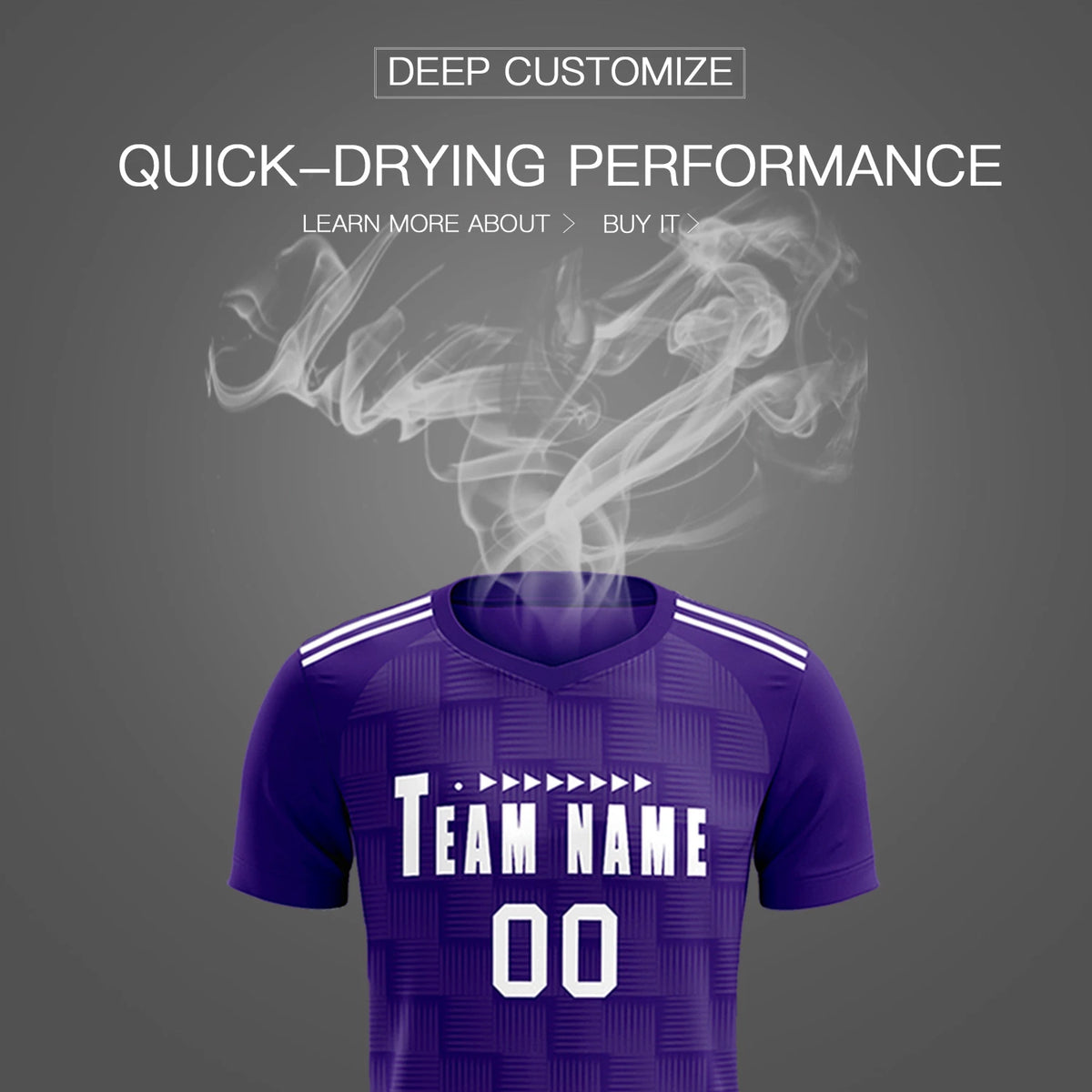 Custom Purple Black Casual Outdoor Soccer Sets Jersey