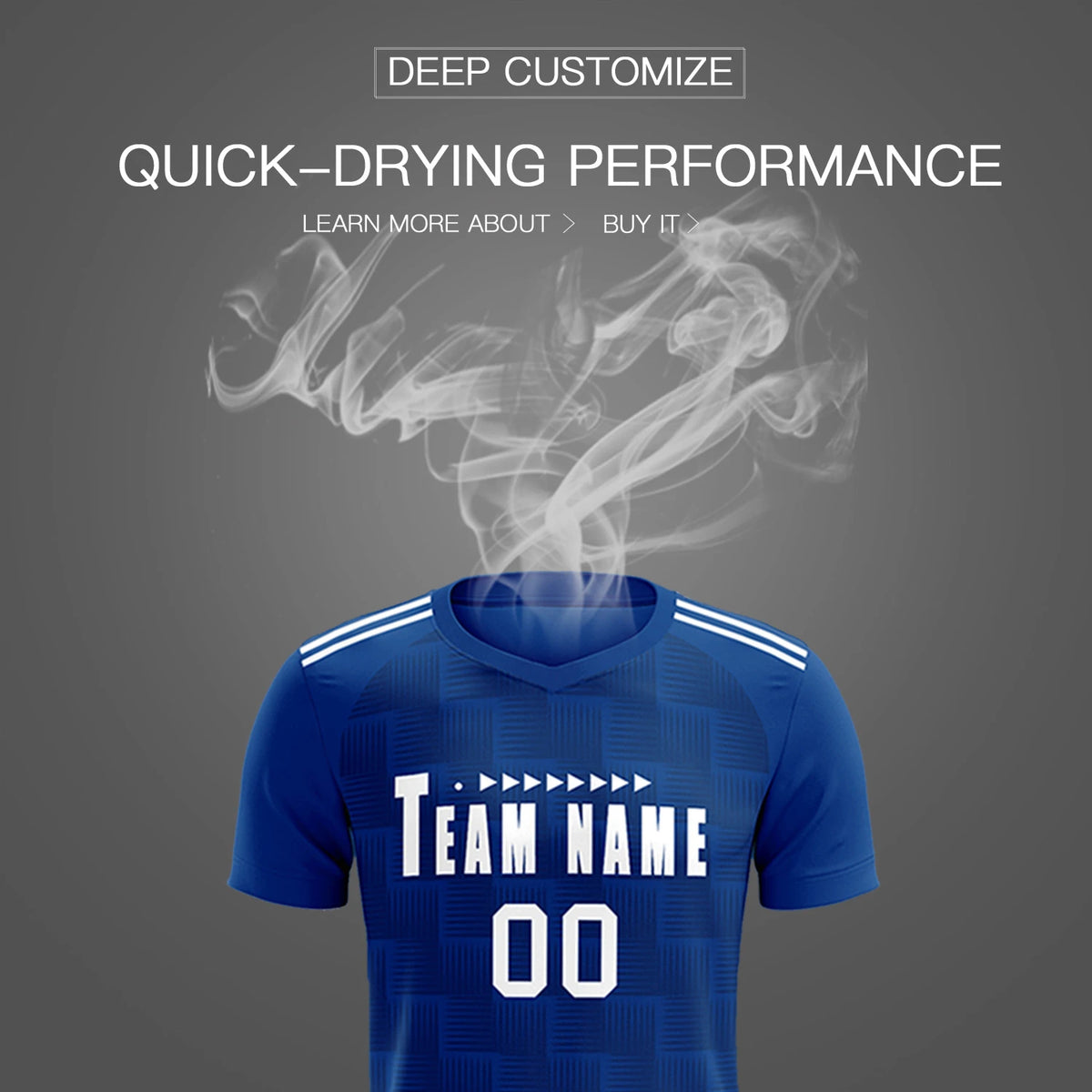 Custom Royal Blue Black Casual Outdoor Soccer Sets Jersey