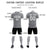 Custom Gray Black Casual Outdoor Soccer Sets Jersey