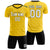 Custom Gold01 Black Casual Outdoor Soccer Sets Jersey