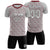 Custom Gray Crimson Casual Outdoor Soccer Sets Jersey