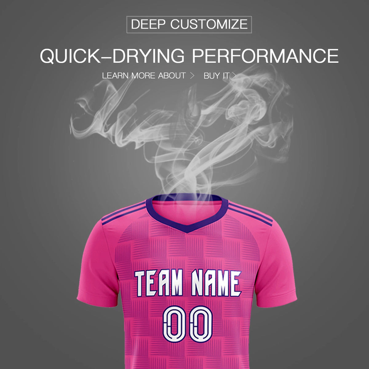 Custom Pink Purple Casual Outdoor Soccer Sets Jersey