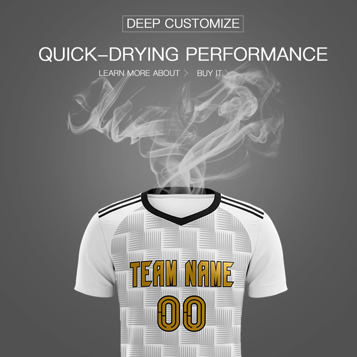 Custom White Black Casual Outdoor Soccer Sets Jersey