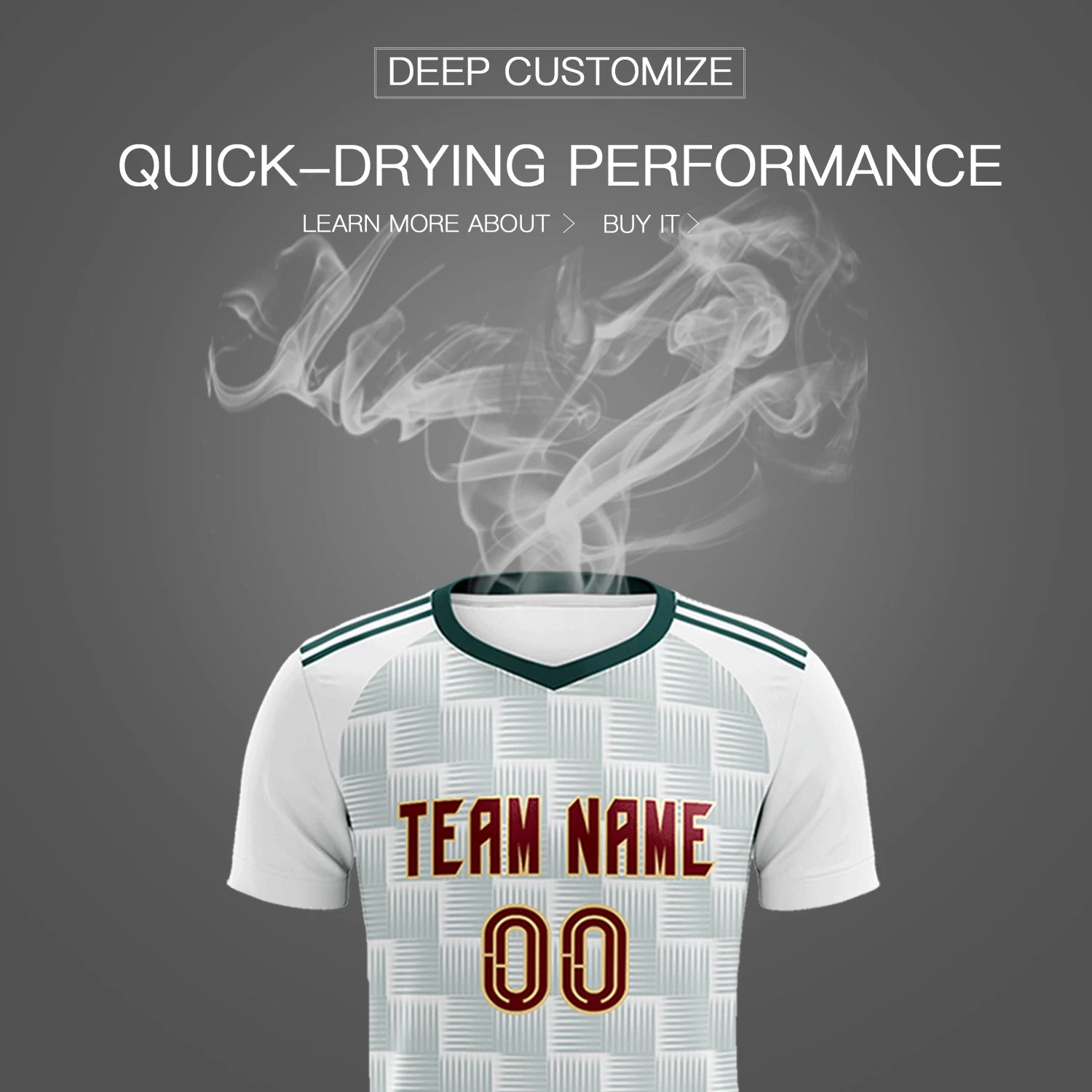 Custom White Midnight Green Casual Outdoor Soccer Sets Jersey