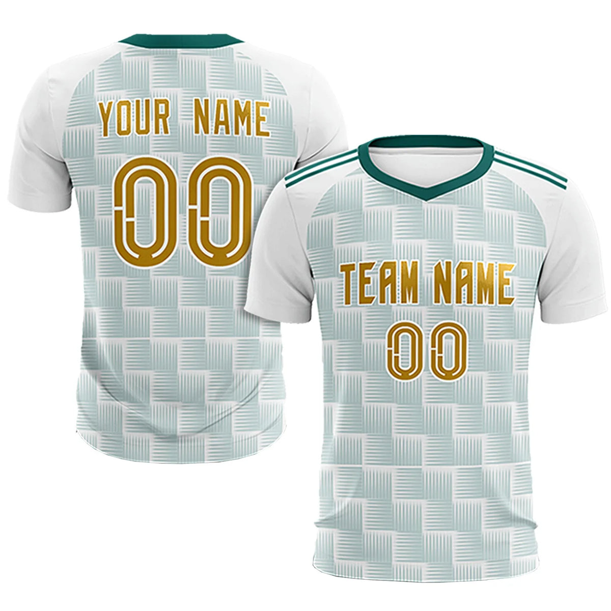 Custom White Midnight Green Casual Outdoor Soccer Sets Jersey