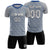 Custom Gray Royal Blue Casual Outdoor Soccer Sets Jersey