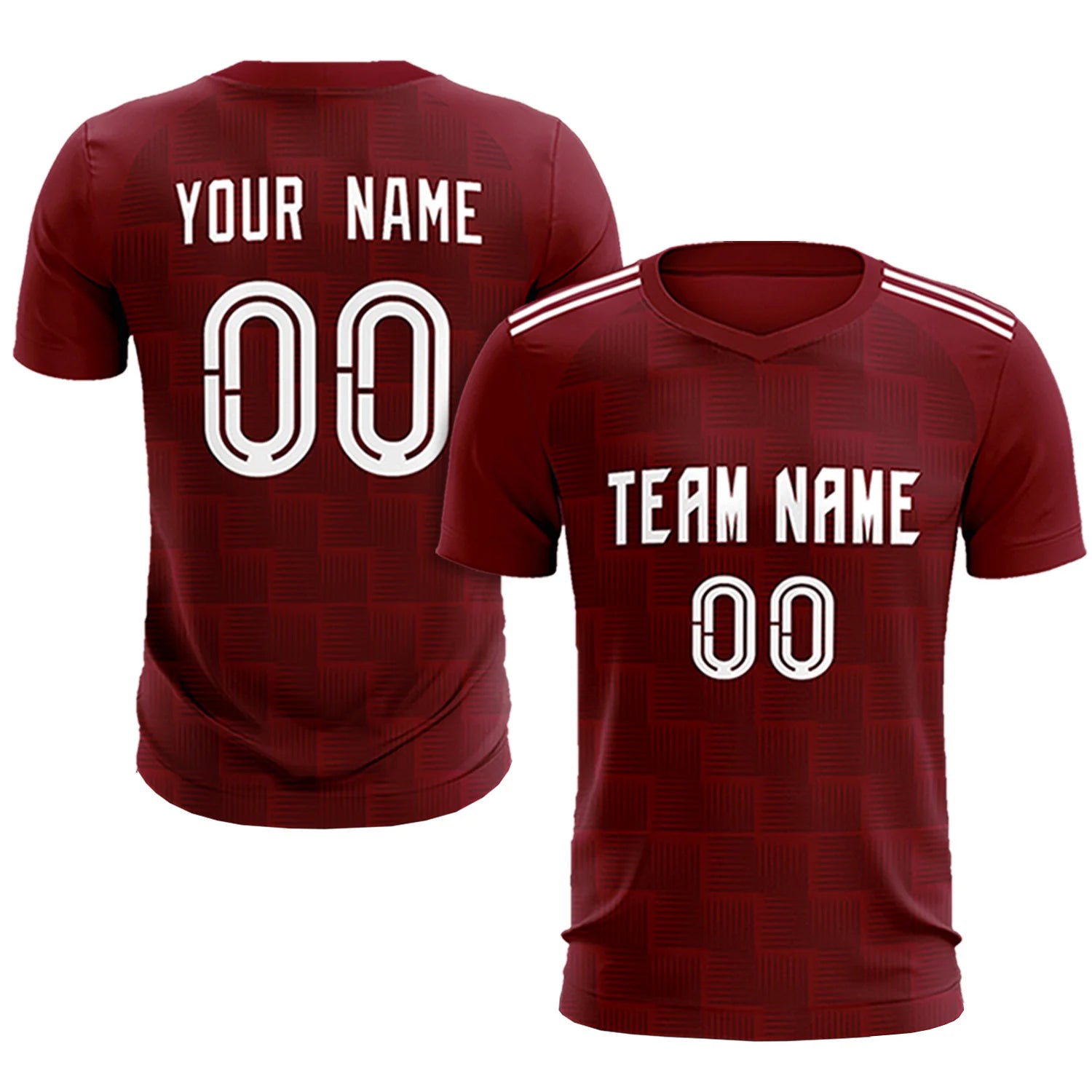 Custom Crimson Black Casual Outdoor Soccer Sets Jersey