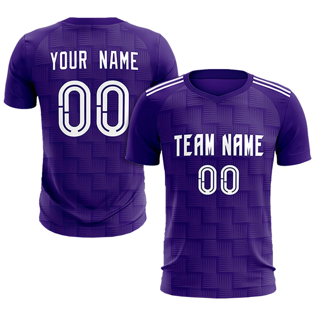 Custom Purple Black Casual Outdoor Soccer Sets Jersey