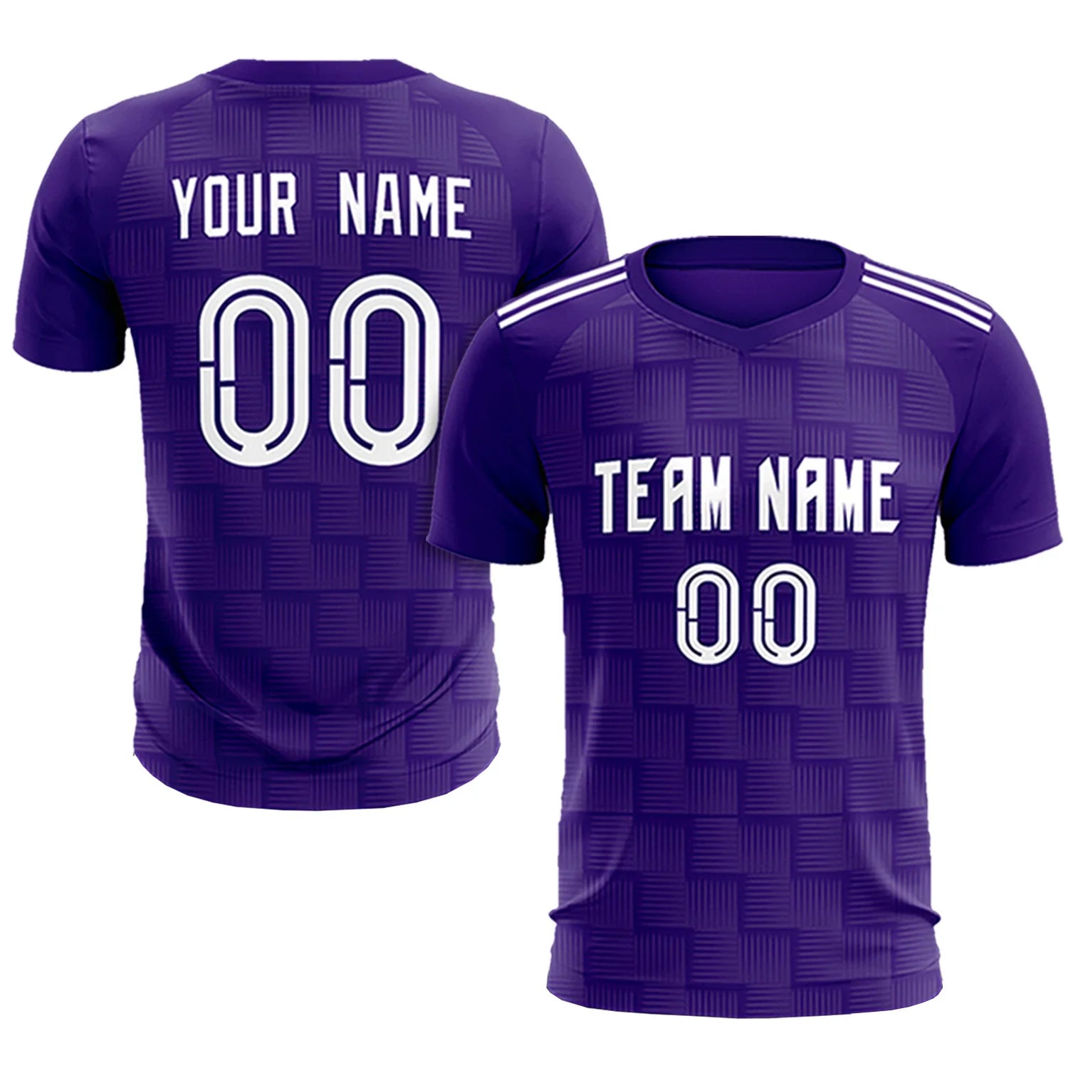 Custom Purple Black Casual Outdoor Soccer Sets Jersey