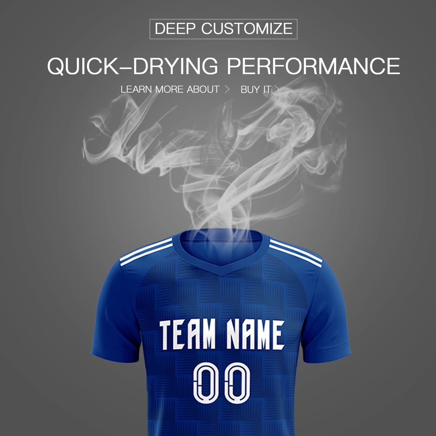 Custom Royal Blue Black Casual Outdoor Soccer Sets Jersey