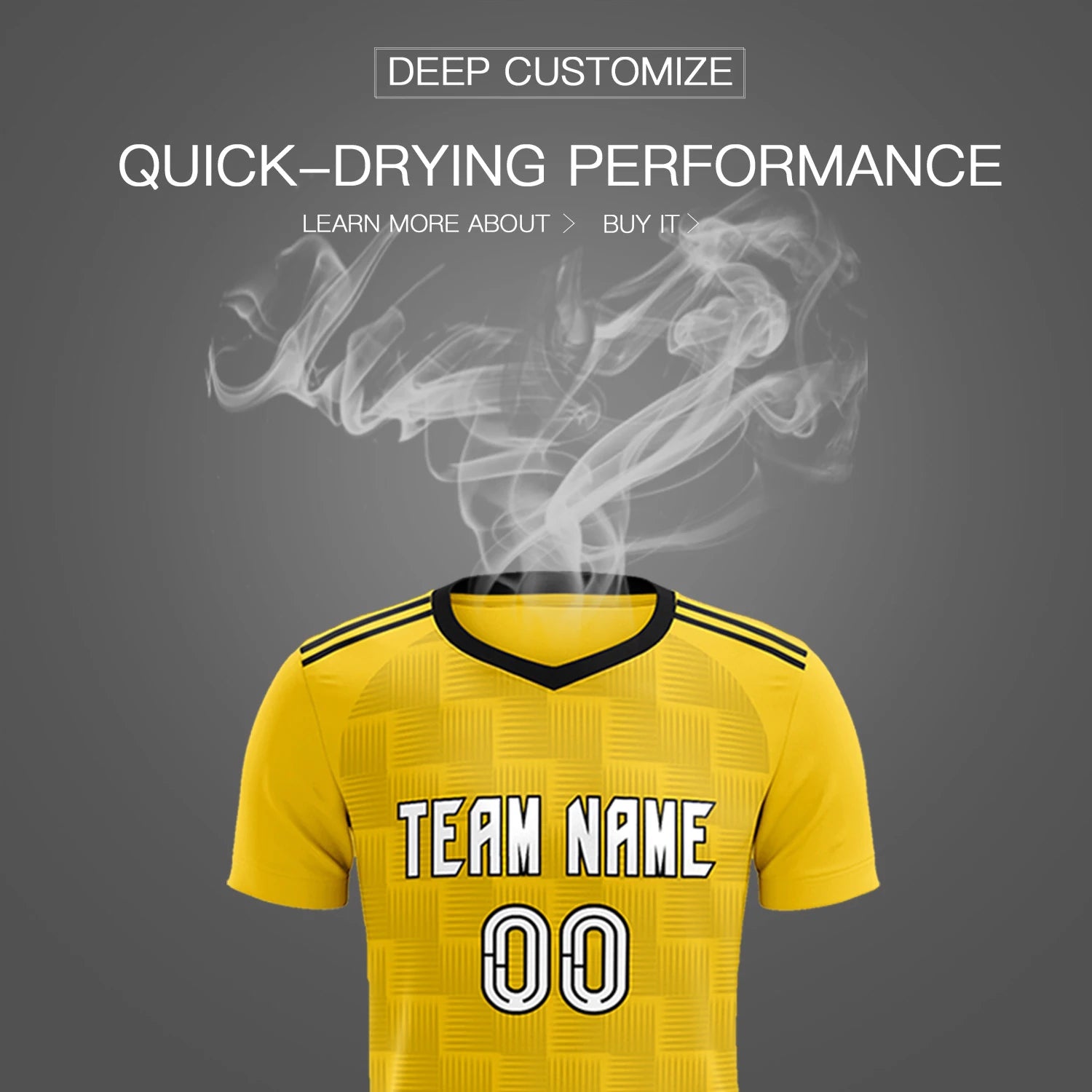 Custom Gold01 Black Casual Outdoor Soccer Sets Jersey