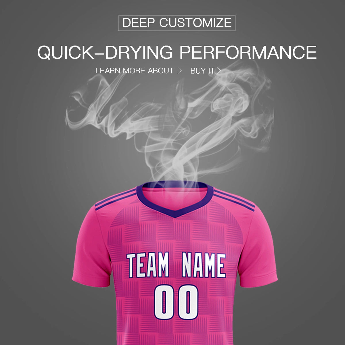 Custom Pink Purple Casual Outdoor Soccer Sets Jersey