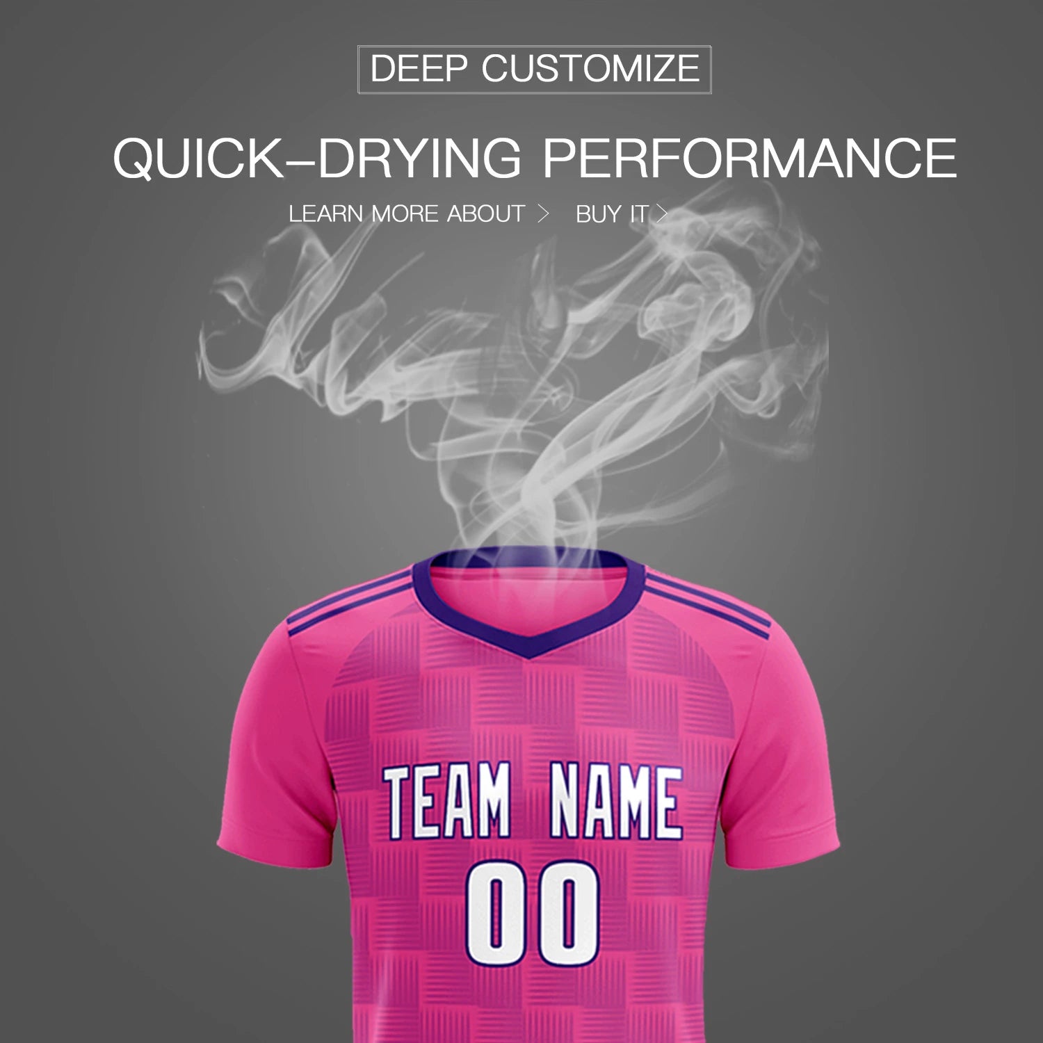 Custom Pink Purple Casual Outdoor Soccer Sets Jersey