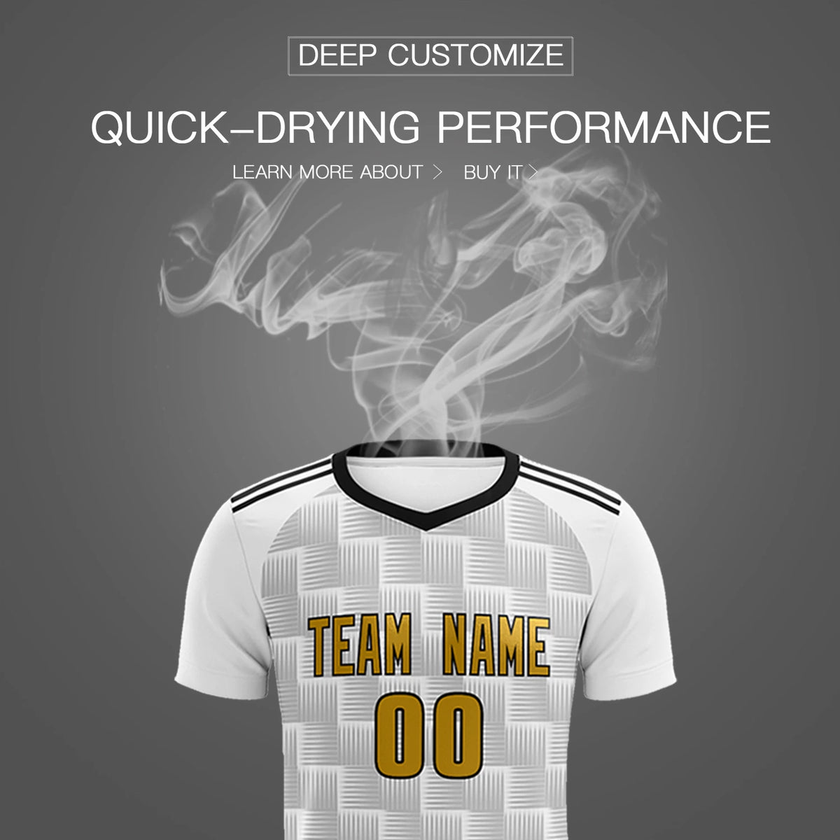 Custom White Black Casual Outdoor Soccer Sets Jersey