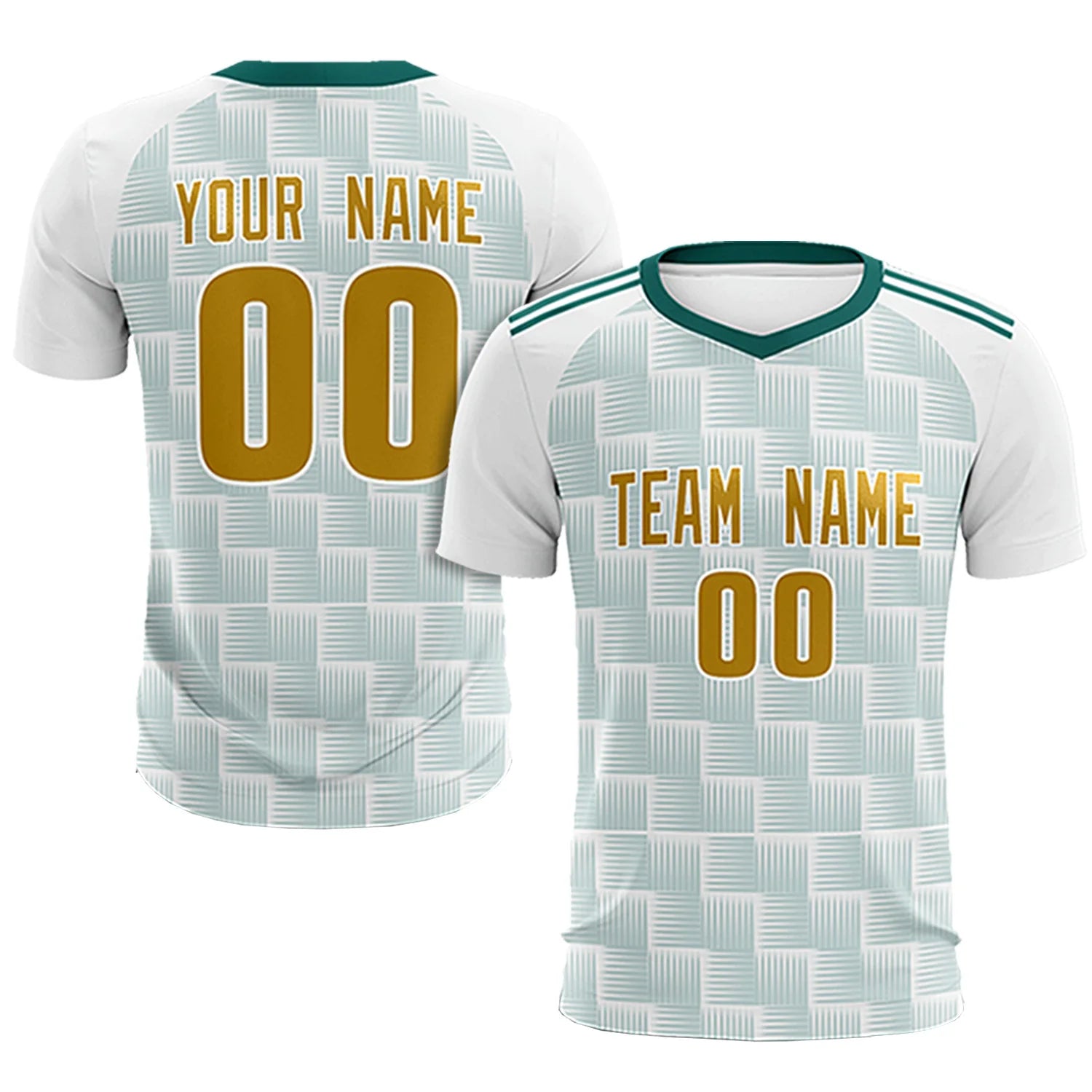 Custom White Midnight Green Casual Outdoor Soccer Sets Jersey