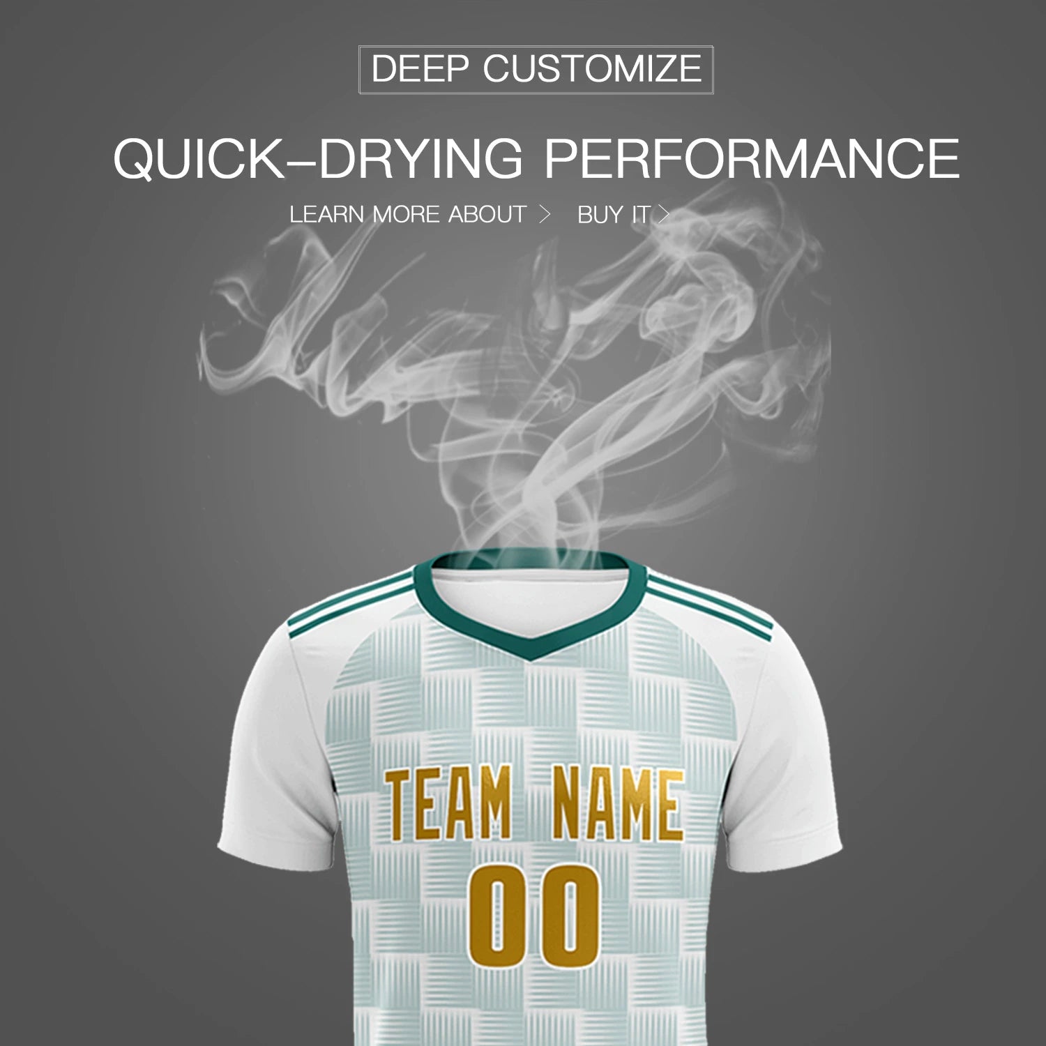 Custom White Midnight Green Casual Outdoor Soccer Sets Jersey
