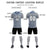 Custom Gray Royal Blue Casual Outdoor Soccer Sets Jersey