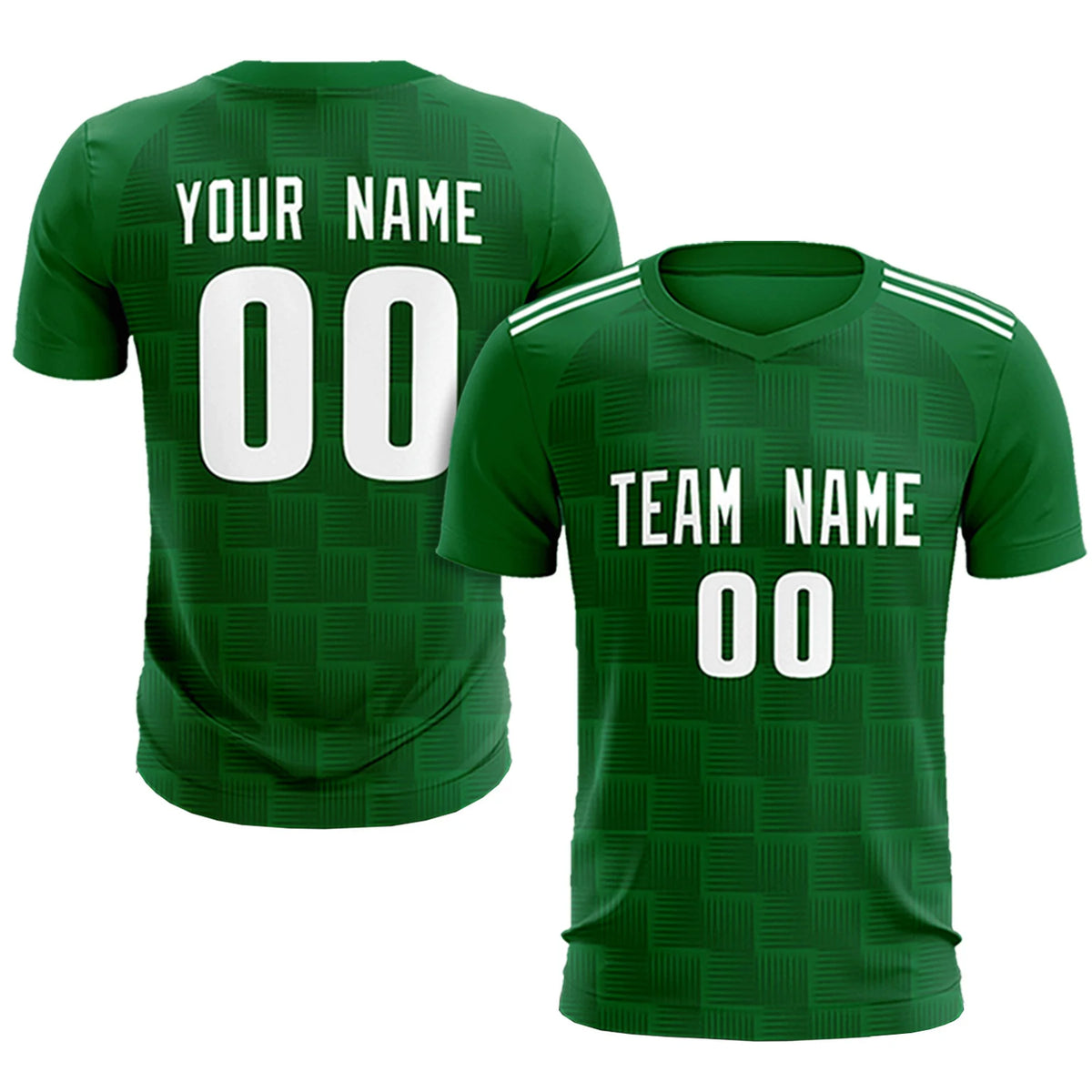 Custom Kelly Green Black Casual Outdoor Soccer Sets Jersey