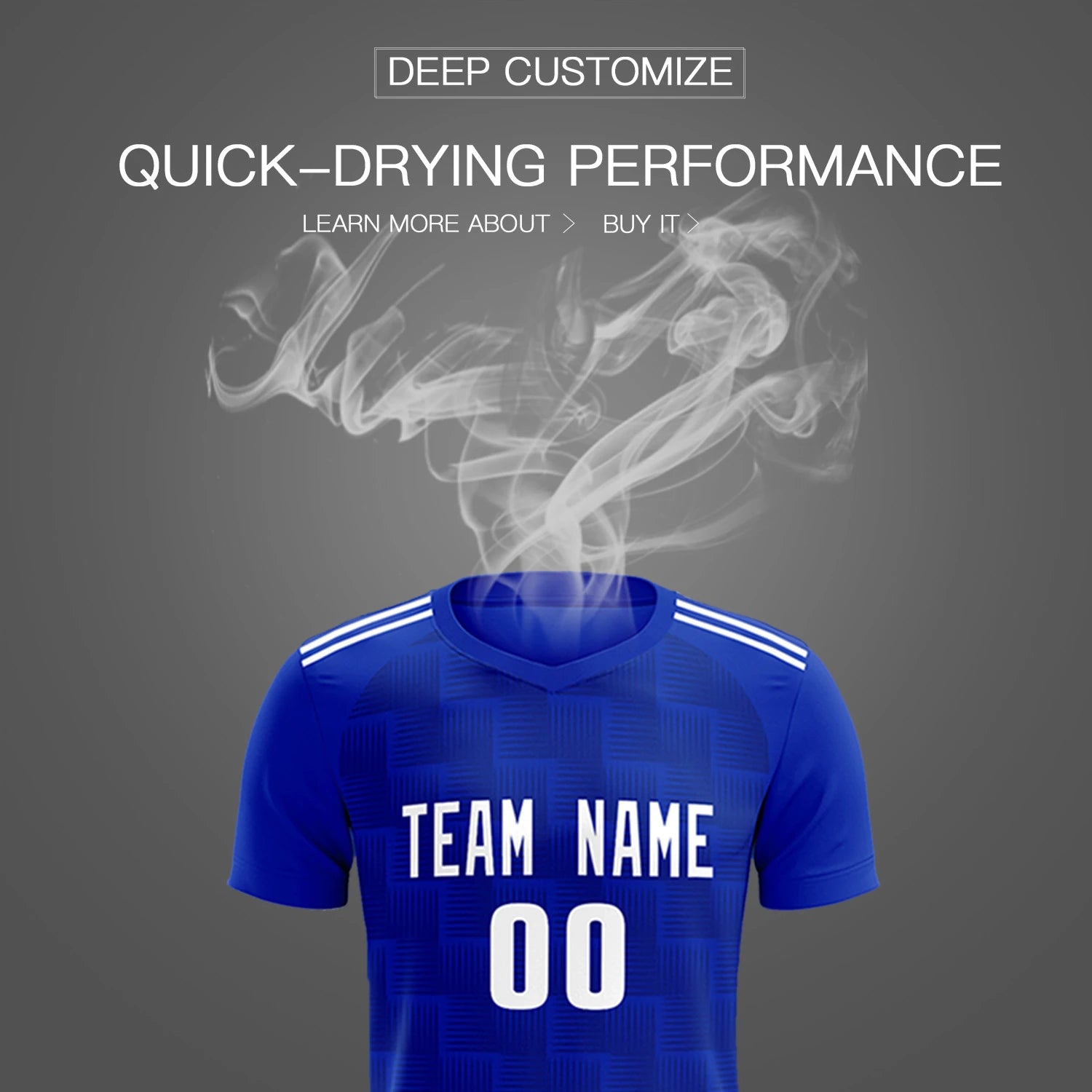 Custom Royal Blue Black Casual Outdoor Soccer Sets Jersey