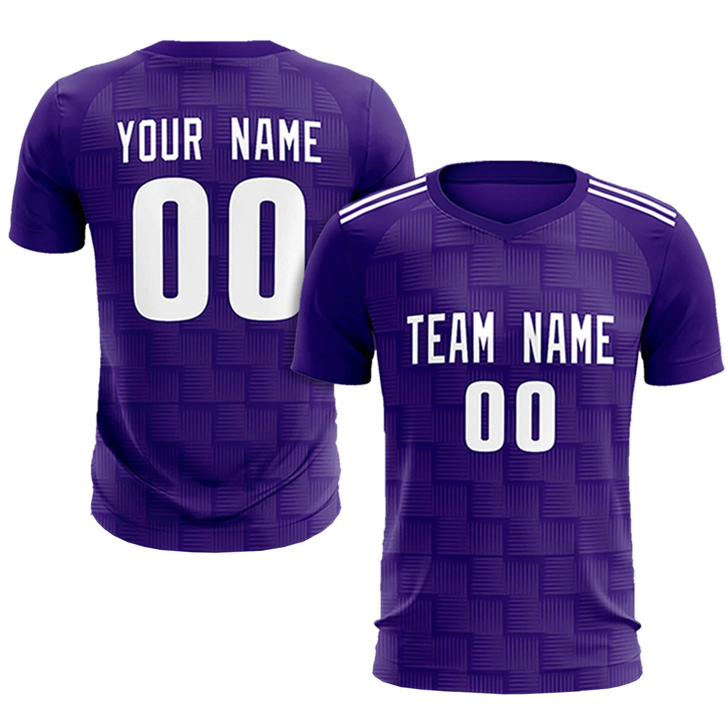 Custom Purple Black Casual Outdoor Soccer Sets Jersey