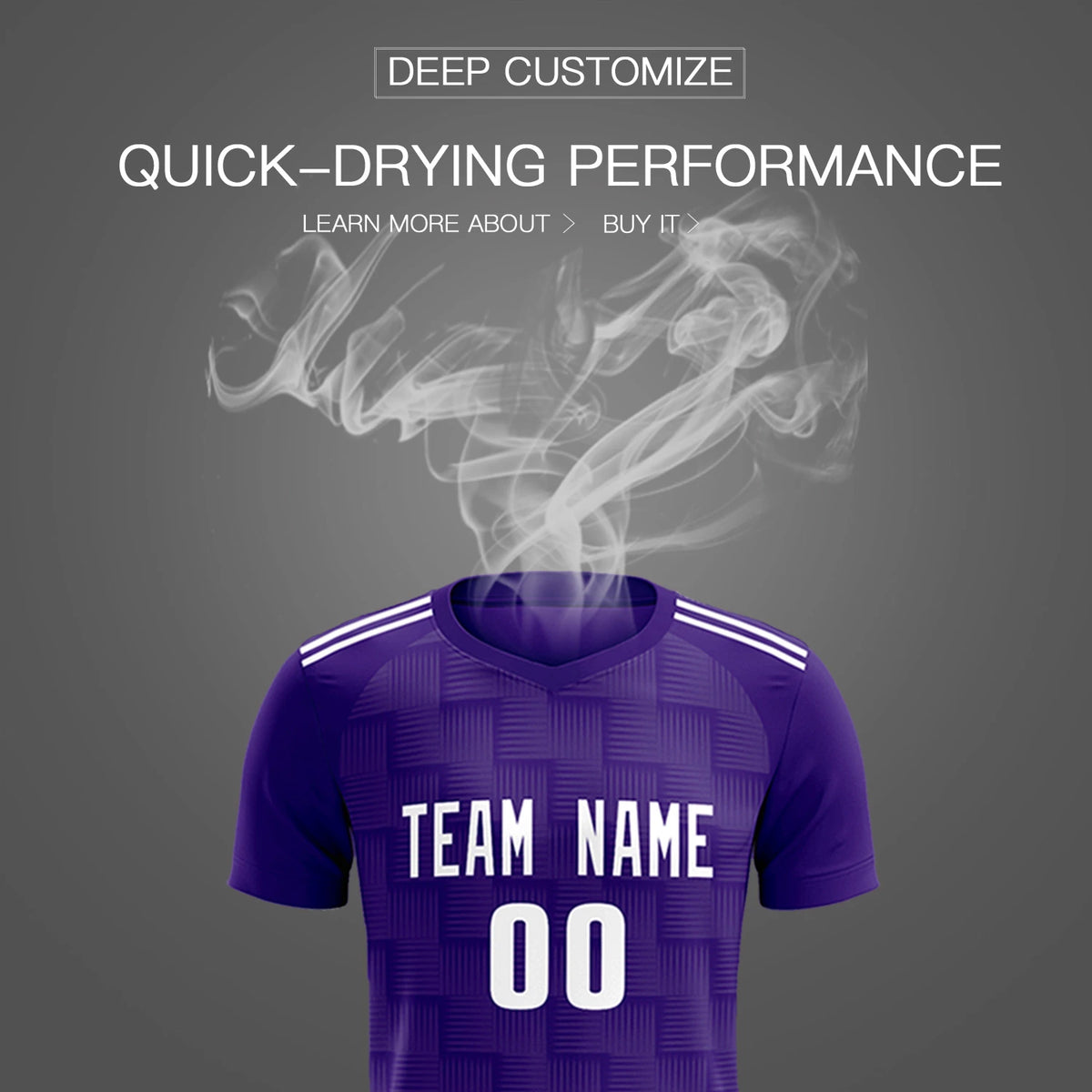 Custom Purple Black Casual Outdoor Soccer Sets Jersey