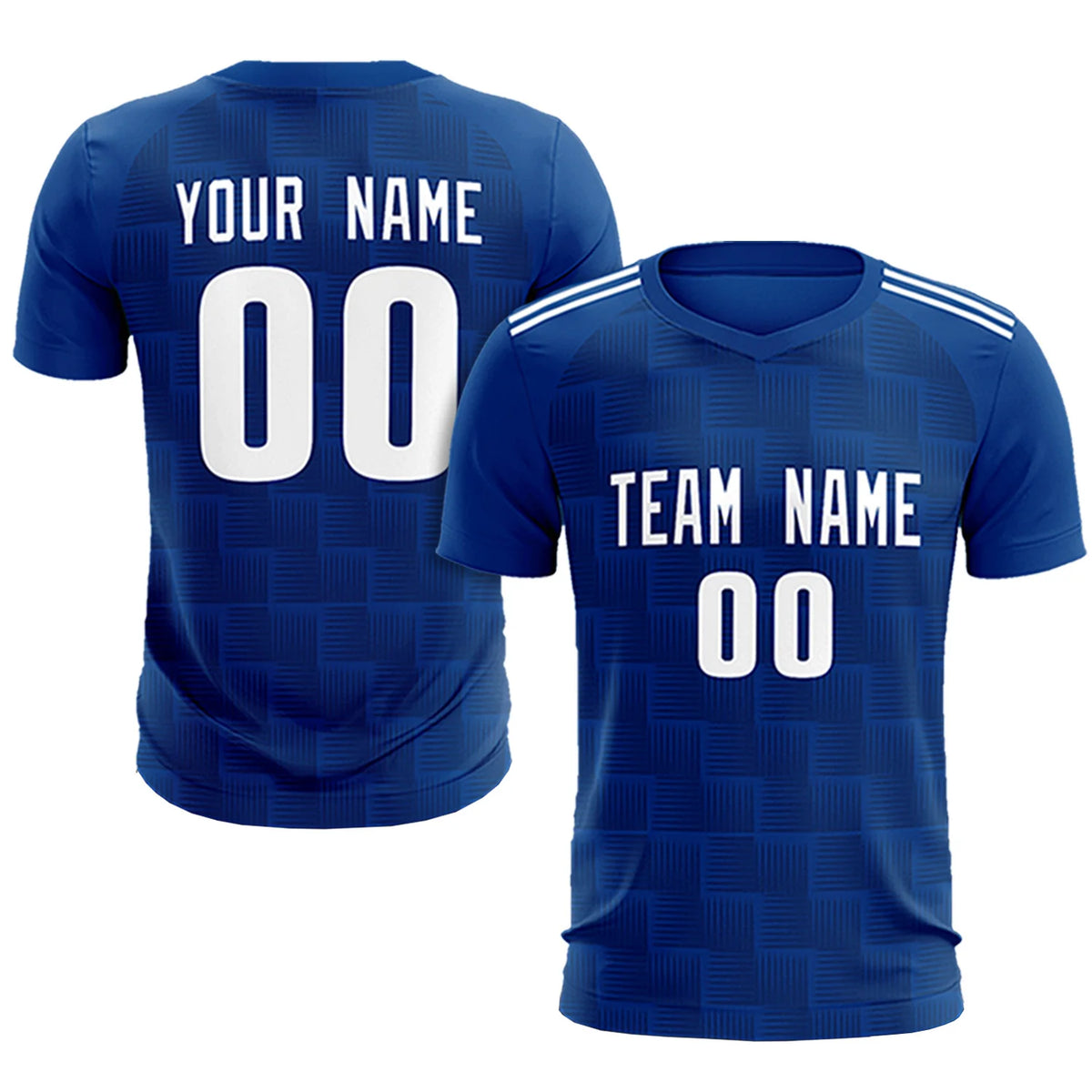 Custom Royal Blue Black Casual Outdoor Soccer Sets Jersey