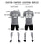 Custom Gray Black Casual Outdoor Soccer Sets Jersey