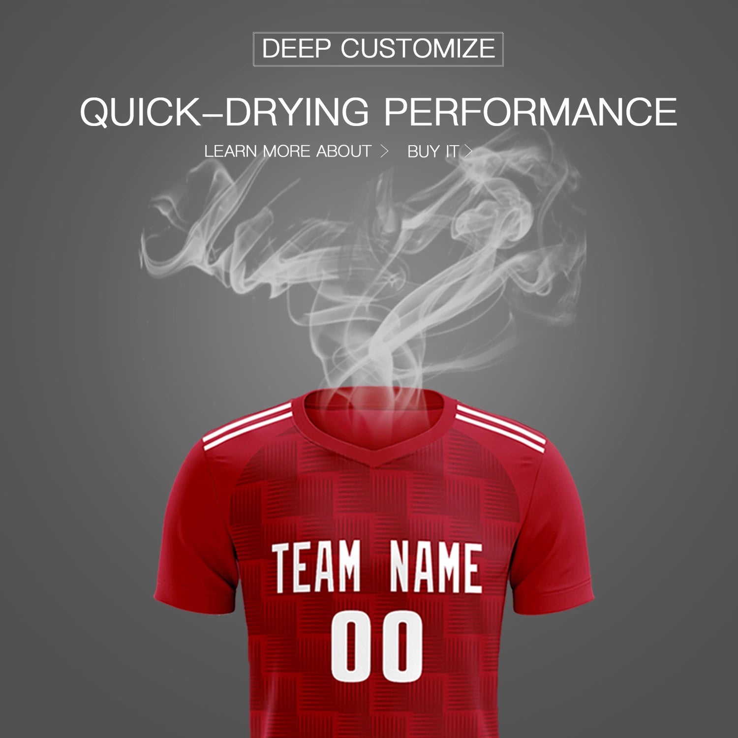 Custom Red Black Casual Outdoor Soccer Sets Jersey