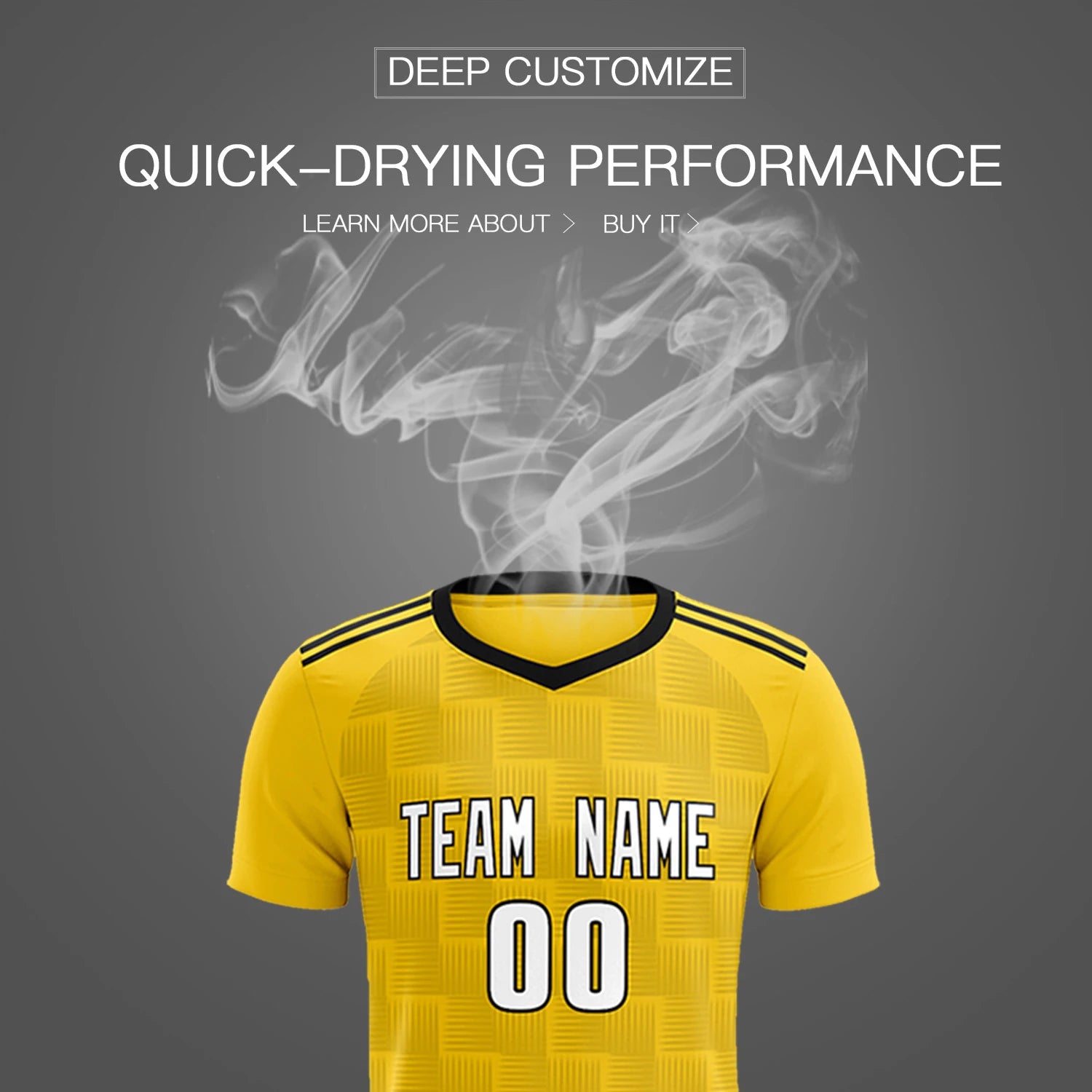 Custom Gold01 Black Casual Outdoor Soccer Sets Jersey