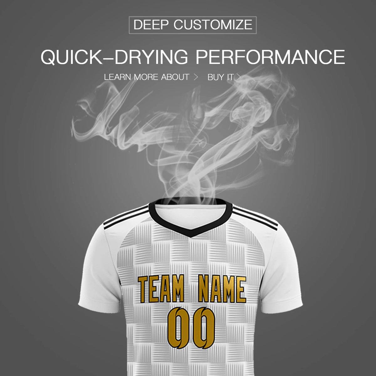 Custom White Black Casual Outdoor Soccer Sets Jersey